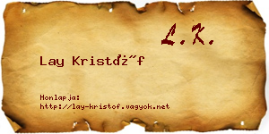 Lay Kristóf névjegykártya