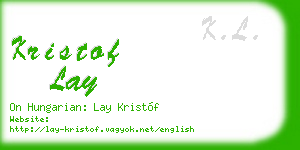 kristof lay business card